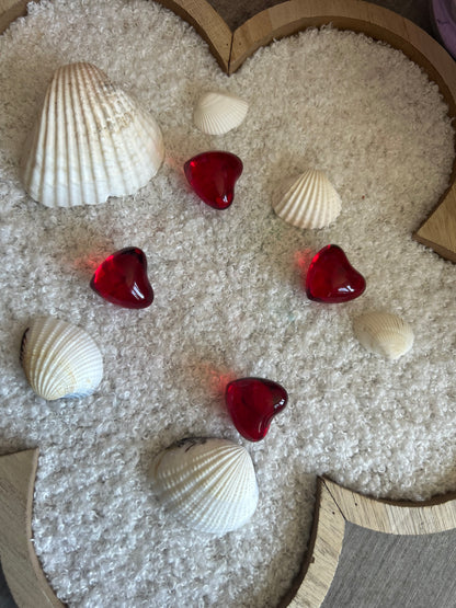 Perle de bain cœur fraise